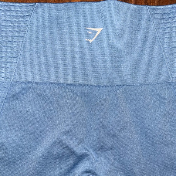 π¦ Gymshark Energy+ Seamless Cropped Leggings in Blue - Sz Small - EUC - Picture 7 of 11